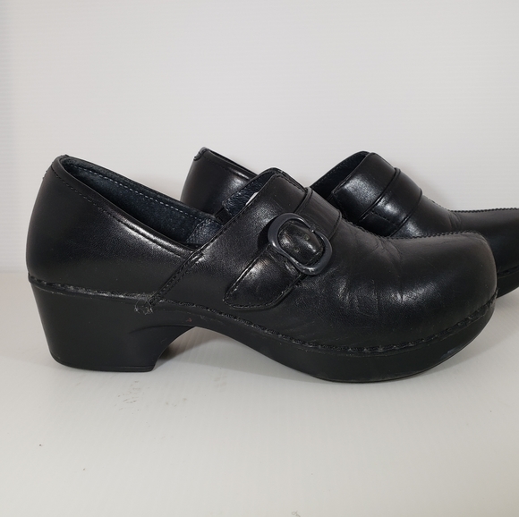 Dansko Leather Black Slip Resistant Protective Toe Nurse Doctor Clogs 36,5.5-6 - Picture 1 of 12